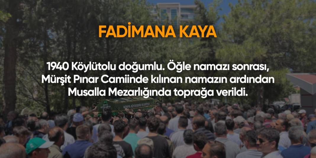 Konya'da bugün vefat edenler | 4 Kasım 2024 7